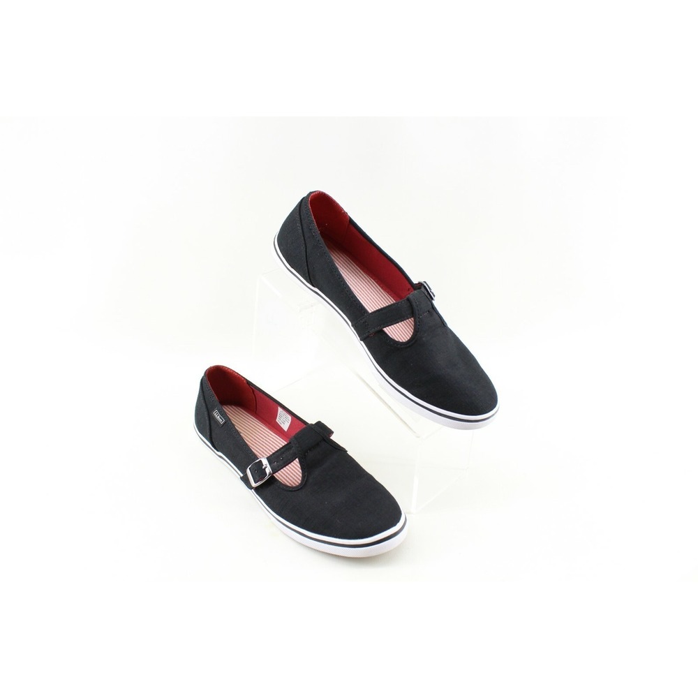 L.L Bean Black‎ Canvas Slip On Loafer Boat Shoe 286793 Women's 8.5 M